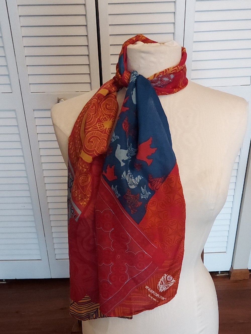 Ford Red & Blue Patterned Women's Scarf